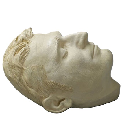 Totenmaske in Alabastergips